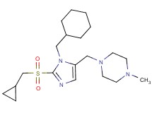 1-({1-(cyclohexylmethyl)-2-[(cyclopropylmethyl)sulfonyl]-1H-imidazol-5-yl}methyl)-4-methylpiperazine