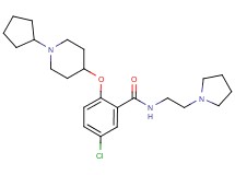 5-chloro-2-[(1-cyclopentyl-4-piperidinyl)oxy]-N-[2-(1-pyrrolidinyl)ethyl]benzamide