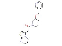 3-{2-oxo-2-[3-(3-pyridinylmethoxy)-1-piperidinyl]ethyl}-6,7-dihydro-5H-[1,3]thiazolo[3,2-a]pyrimidine