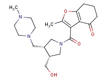 3-({(3R*,4R*)-3-(hydroxymethyl)-4-[(4-methylpiperazin-1-yl)methyl]pyrrolidin-1-yl}carbonyl)-2-methyl-6,7-dihydro-1-benzofuran-4(5H)-one