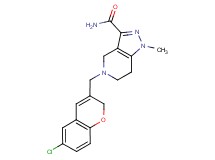 5-[(6-chloro-2H-chromen-3-yl)methyl]-1-methyl-4,5,6,7-tetrahydro-1H-pyrazolo[4,3-c]pyridine-3-carboxamide