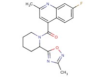 7-fluoro-2-methyl-4-{[2-(3-methyl-1,2,4-oxadiazol-5-yl)piperidin-1-yl]carbonyl}quinoline