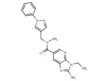2-amino-3-ethyl-N-methyl-N-[(1-phenyl-1H-pyrazol-4-yl)methyl]-3H-imidazo[4,5-b]pyridine-6-carboxamide