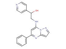 2-[(5-phenylpyrazolo[1,5-a]pyrimidin-7-yl)amino]-1-(4-pyridinyl)ethanol