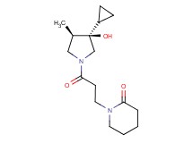 1-{3-[(3R*,4R*)-3-cyclopropyl-3-hydroxy-4-methyl-1-pyrrolidinyl]-3-oxopropyl}-2-piperidinone