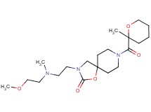 3-{2-[(2-methoxyethyl)(methyl)amino]ethyl}-8-[(2-methyltetrahydro-2H-pyran-2-yl)carbonyl]-1-oxa-3,8-diazaspiro[4.5]decan-2-one