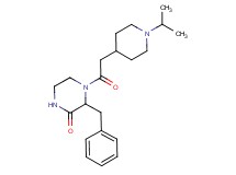 3-benzyl-4-[(1-isopropylpiperidin-4-yl)acetyl]piperazin-2-one