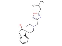 1'-[(5-isobutyl-1,2,4-oxadiazol-3-yl)methyl]-2,3-dihydrospiro[indene-1,4'-piperidin]-2-ol