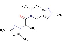 2-(3,5-dimethyl-1H-pyrazol-1-yl)-N-isopropyl-N-[(1-methyl-1H-pyrazol-4-yl)methyl]propanamide