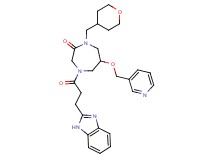 4-[3-(1H-benzimidazol-2-yl)propanoyl]-6-(3-pyridinylmethoxy)-1-(tetrahydro-2H-pyran-4-ylmethyl)-1,4-diazepan-2-one