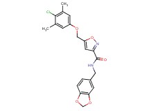 N-(1,3-benzodioxol-5-ylmethyl)-5-[(4-chloro-3,5-dimethylphenoxy)methyl]-3-isoxazolecarboxamide