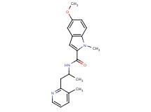 5-methoxy-1-methyl-N-[1-methyl-2-(3-methyl-2-pyridinyl)ethyl]-1H-indole-2-carboxamide