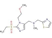 1-[2-(ethylsulfonyl)-1-(2-methoxyethyl)-1H-imidazol-5-yl]-N-methyl-N-(1,3-thiazol-2-ylmethyl)methanamine
