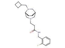 3-[(1S*,5R*)-6-(cyclobutylmethyl)-3,6-diazabicyclo[3.2.2]non-3-yl]-N-(2-fluorobenzyl)propanamide