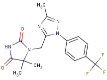 5,5-dimethyl-1-({3-methyl-1-[4-(trifluoromethyl)phenyl]-1H-1,2,4-triazol-5-yl}methyl)imidazolidine-2,4-dione