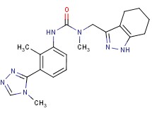 N-methyl-N'-[2-methyl-3-(4-methyl-4H-1,2,4-triazol-3-yl)phenyl]-N-(4,5,6,7-tetrahydro-1H-indazol-3-ylmethyl)urea
