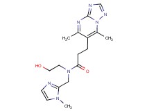 3-(5,7-dimethyl[1,2,4]triazolo[1,5-a]pyrimidin-6-yl)-N-(2-hydroxyethyl)-N-[(1-methyl-1H-imidazol-2-yl)methyl]propanamide