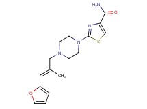 2-{4-[(2E)-3-(2-furyl)-2-methylprop-2-en-1-yl]piperazin-1-yl}-1,3-thiazole-4-carboxamide