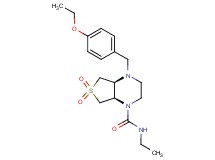 (4aS*,7aR*)-4-(4-ethoxybenzyl)-N-ethylhexahydrothieno[3,4-b]pyrazine-1(2H)-carboxamide 6,6-dioxide