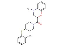 4-methyl-2-({4-[(2-methylphenyl)thio]piperidin-1-yl}carbonyl)-3,4-dihydro-2H-1,4-benzoxazine