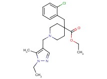 ethyl 4-(2-chlorobenzyl)-1-[(1-ethyl-5-methyl-1H-pyrazol-4-yl)methyl]-4-piperidinecarboxylate