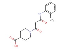 1-{3-[(2-methylphenyl)amino]-3-oxopropanoyl}piperidine-4-carboxylic acid