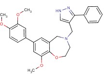 7-(3,4-dimethoxyphenyl)-9-methoxy-4-[(3-phenyl-1H-pyrazol-4-yl)methyl]-2,3,4,5-tetrahydro-1,4-benzoxazepine