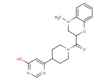 6-{1-[(4-methyl-3,4-dihydro-2H-1,4-benzoxazin-2-yl)carbonyl]piperidin-4-yl}pyrimidin-4-ol