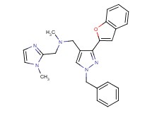 1-[3-(1-benzofuran-2-yl)-1-benzyl-1H-pyrazol-4-yl]-N-methyl-N-[(1-methyl-1H-imidazol-2-yl)methyl]methanamine