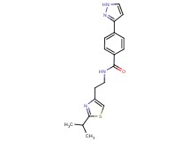 N-[2-(2-isopropyl-1,3-thiazol-4-yl)ethyl]-4-(1H-pyrazol-3-yl)benzamide
