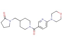 1-({1-[(6-morpholin-4-ylpyridin-3-yl)carbonyl]piperidin-4-yl}methyl)pyrrolidin-2-one