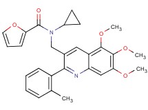 N-cyclopropyl-N-{[5,6,7-trimethoxy-2-(2-methylphenyl)-3-quinolinyl]methyl}-2-furamide