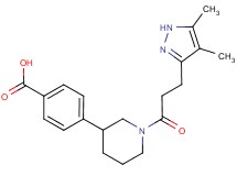 4-{1-[3-(4,5-dimethyl-1H-pyrazol-3-yl)propanoyl]piperidin-3-yl}benzoic acid