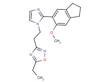 5-ethyl-3-{2-[2-(6-methoxy-2,3-dihydro-1H-inden-5-yl)-1H-imidazol-1-yl]ethyl}-1,2,4-oxadiazole