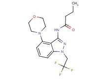 N-[4-morpholin-4-yl-1-(2,2,2-trifluoroethyl)-1H-indazol-3-yl]butanamide