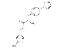 N-methyl-3-(1-methyl-1H-pyrazol-4-yl)-N-[4-(1H-pyrazol-1-yl)benzyl]propanamide