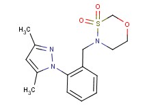 4-[2-(3,5-dimethyl-1H-pyrazol-1-yl)benzyl]-1,3,4-oxathiazinane 3,3-dioxide