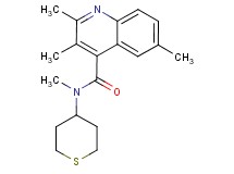 N,2,3,6-tetramethyl-N-(tetrahydro-2H-thiopyran-4-yl)-4-quinolinecarboxamide