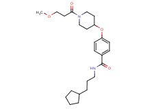 N-(3-cyclopentylpropyl)-4-{[1-(3-methoxypropanoyl)-4-piperidinyl]oxy}benzamide