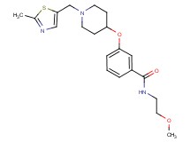 N-(2-methoxyethyl)-3-({1-[(2-methyl-1,3-thiazol-5-yl)methyl]-4-piperidinyl}oxy)benzamide