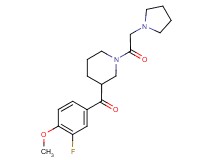 (3-fluoro-4-methoxyphenyl)[1-(pyrrolidin-1-ylacetyl)piperidin-3-yl]methanone