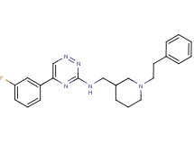 5-(3-fluorophenyl)-N-{[1-(2-phenylethyl)-3-piperidinyl]methyl}-1,2,4-triazin-3-amine