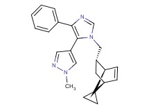 1-methyl-4-{4-phenyl-1-[(1R*,2S*,4S*)-spiro[bicyclo[2.2.1]heptane-7,1'-cyclopropane]-5-en-2-ylmethyl]-1H-imidazol-5-yl}-1H-pyrazole