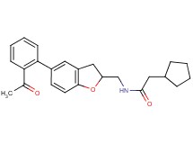 N-{[5-(2-acetylphenyl)-2,3-dihydro-1-benzofuran-2-yl]methyl}-2-cyclopentylacetamide