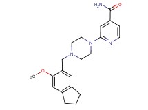 2-{4-[(6-methoxy-2,3-dihydro-1H-inden-5-yl)methyl]piperazin-1-yl}isonicotinamide