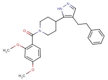 1-(2,4-dimethoxybenzoyl)-4-[4-(2-phenylethyl)-1H-pyrazol-5-yl]piperidine