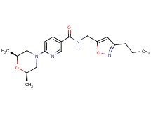 6-[(2R*,6S*)-2,6-dimethyl-4-morpholinyl]-N-[(3-propyl-5-isoxazolyl)methyl]nicotinamide