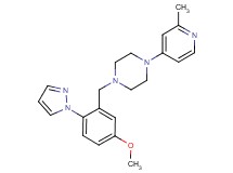 1-[5-methoxy-2-(1H-pyrazol-1-yl)benzyl]-4-(2-methylpyridin-4-yl)piperazine