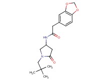 2-(1,3-benzodioxol-5-yl)-N-[1-(2,2-dimethylpropyl)-5-oxopyrrolidin-3-yl]acetamide