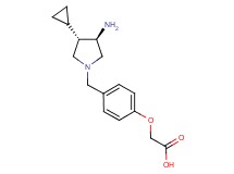 (4-{[rel-(3R,4S)-3-amino-4-cyclopropyl-1-pyrrolidinyl]methyl}phenoxy)acetic acid dihydrochloride